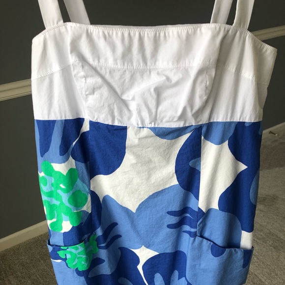 Lilly Pulitzer size 4 Yesenia dress, blue green and white - Picture 3 of 9